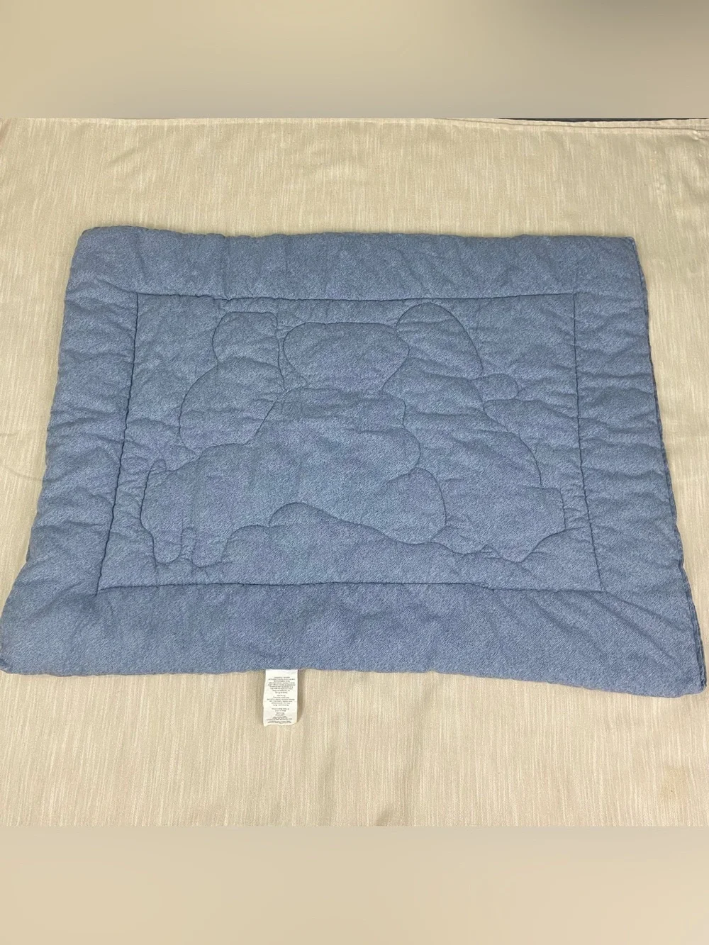 Blue Jean Teddy Bear Baby Vintage Comforter 32x42in